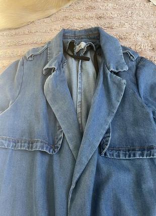 Джинсовий кардиган, плащ с-м 4