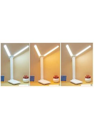 Настольная двойная светодиодная лампа с сенсорным управлением и подставкой для...