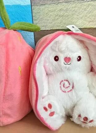 Дитяча інтерактивна м'яка іграшка "зайчик" повітропроникний, нічник музичний для сну з підсвіткою