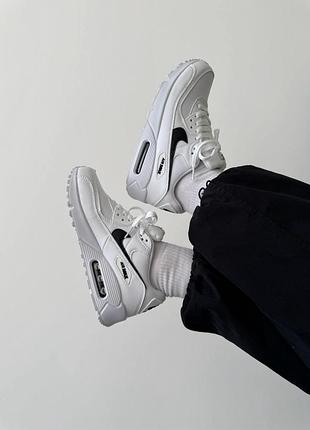 (36-45)человечи /женские кроссовки nike air max 90 classic white8 фото