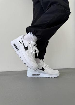 (36-45)человечи /женские кроссовки nike air max 90 classic white2 фото