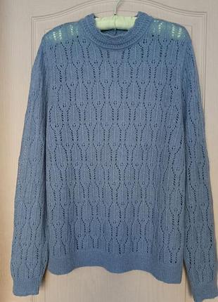 Ажурный свитер с альпакой с&a premium