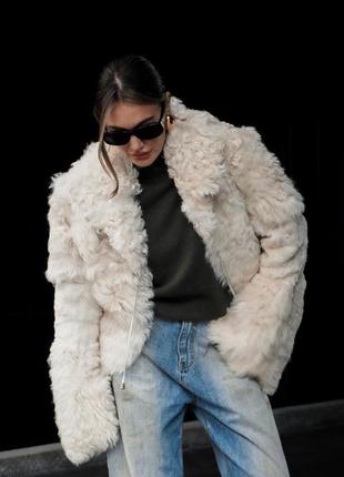 Шуба, полушубок дубленка в стиле versace