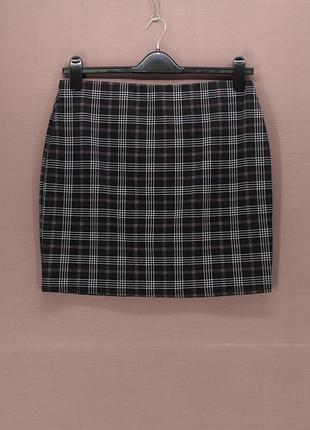 Спідниця міні обтисла "new look" у клітинку, uk16/eur44.