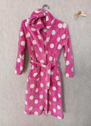 Уютный пушистый халат из флиса р.11-12 лет