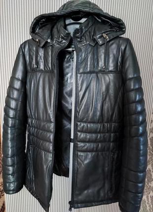 Mucci leather &fur ❤️❤️жіноча тепла шкіряна куртка натуральна шкіра осінь- тепла зима