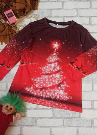 Новорічна кофта різдвяний принт