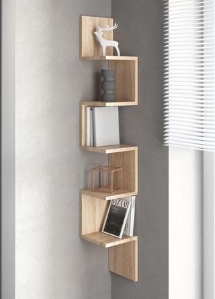 Полки на стену vays, угловая настенная полка змейка m-9