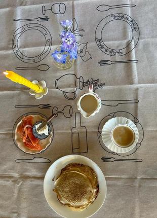 Стильная скатерть из льна с pinterest
