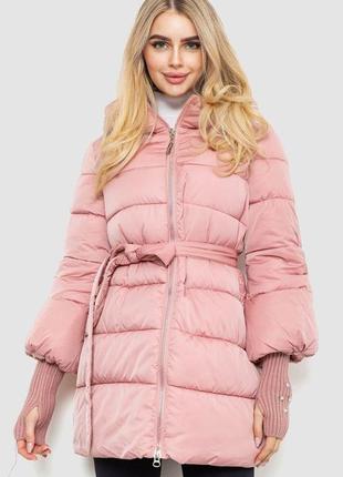 Куртка женская однотонная, цвет розовый, 131r5219