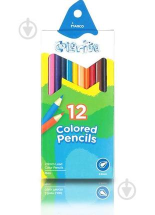 Олівці кольорові marco colorite 12 шт