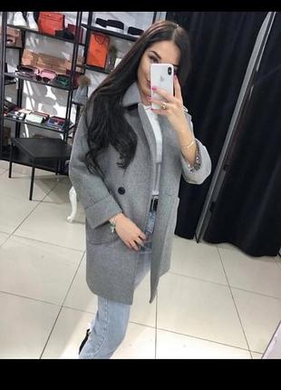 Кашемировое пальто. серое пальто. осеннее пальто.