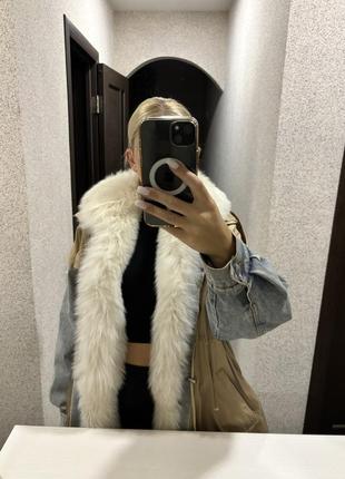 Курточка парка трансформер мех песец