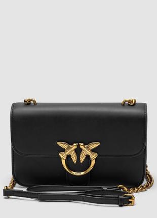 Pinko classic love bag bell simply black, женская кожаная сумка, женская кожаная кожаная сумка