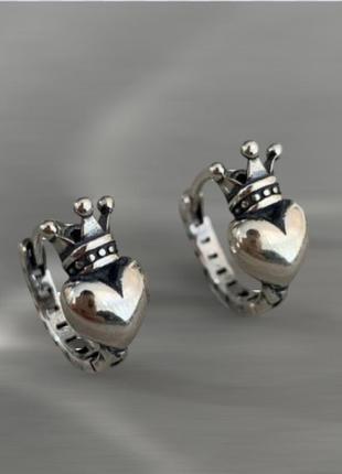 Серьги серебро маленькие оригинальные стильные