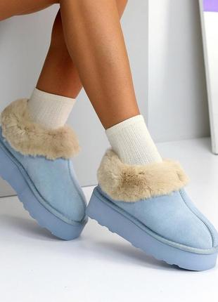Жіночі блакитні уггі замш