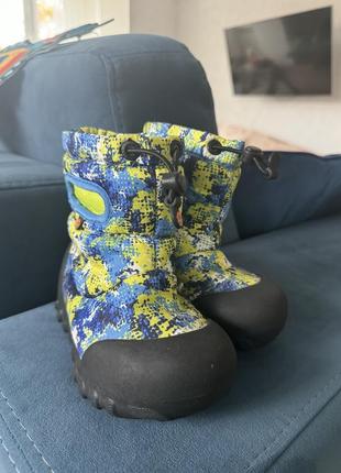 Bogs b-moc snow navy multi сапожки зимние детские