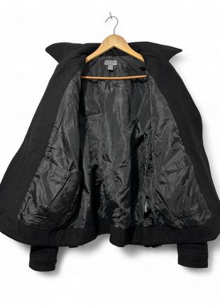 Шерстяная черная куртка косуха плотная h&amp;m