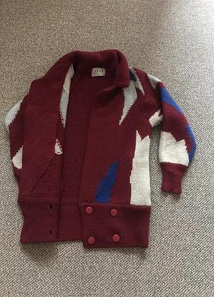 Вовняна подовжена  кофта 2