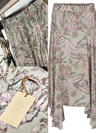 Стильная красивая асимметричная юбка mos mosh original вискоза этикетка