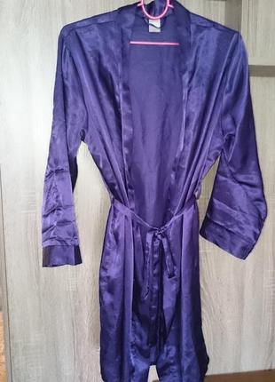 Халат authentic женский  шёлковый на запахе 46 - 48 (l)