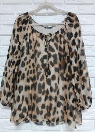 Красива блуза італія леопардовий принт