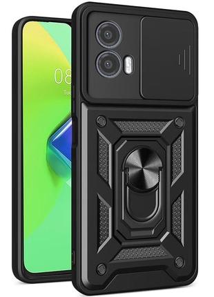 Чохол fiji camera defence для motorola g24 power бампер із захистом камери та підставкою black