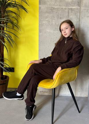 Флісовий костюм , фліс полар. дитячий спортивний костюм унісекс для дівчаток і хлопчиків. зимовий теплий костюм8 фото