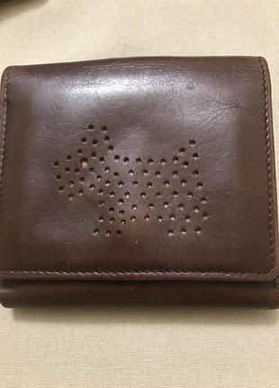 Компактный маленький кожаный кошелек бренд