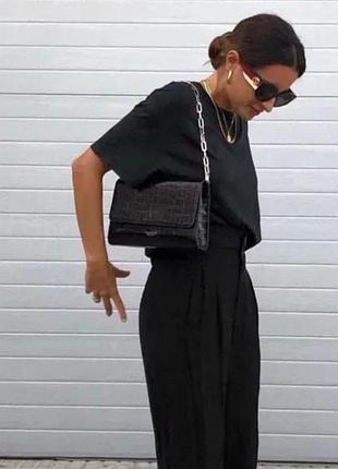 Базова бавовняна футболка zara прямого крою