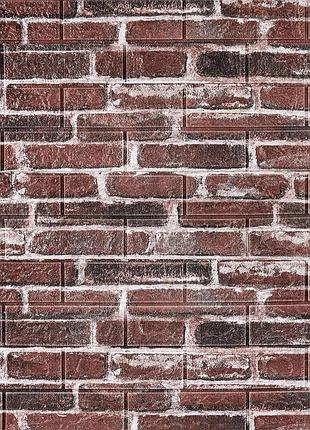 Декоративная 3d панель самоклейка под кирпич красный екатеринославский 700x770x5мм (043) sw-00000031