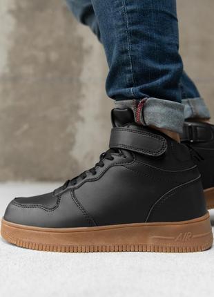 Зимние мужские кроссовки fix black/camel