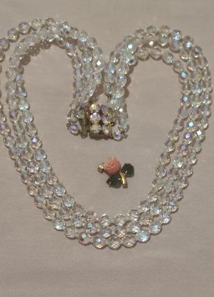 Намисто чеське,аврора бореаліс,вінтаж