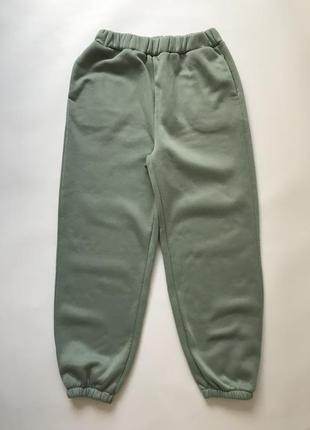 Базові спортивні штани shein олiвкового кольору, розмір l3 фото