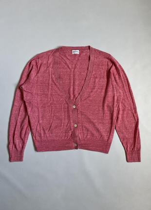 Жіночий рожевий лляний кардиган brora linen