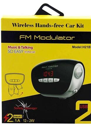 Автомобільний трансмітер fm модулятор mod, usb трансмітер, fm модулятор з акумулятором. h21 bt 5