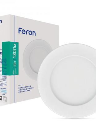 Світильник led вбудований feron al510-1 3w 4000k