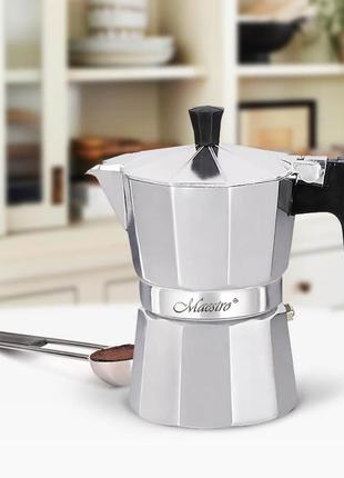 Кавоварка гейзерна еспресо maestro mr-1666-6 300 мл