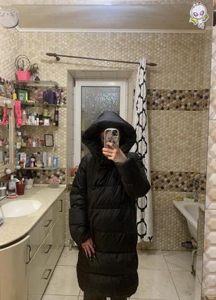 Теплый зимний пуховик stradivarius