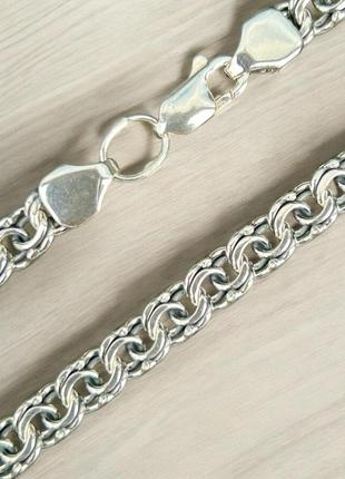 Ланцюжок срібний класичний плоский бісмарк 802тч, 50 розмір