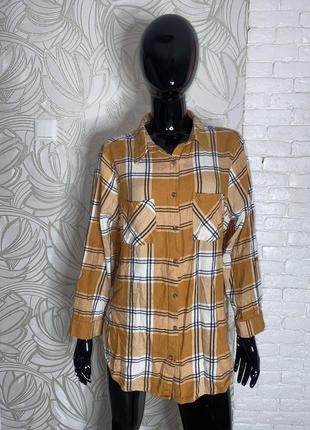Байковая рубашка в клетку большого размера батал studio, xxxl56-58р