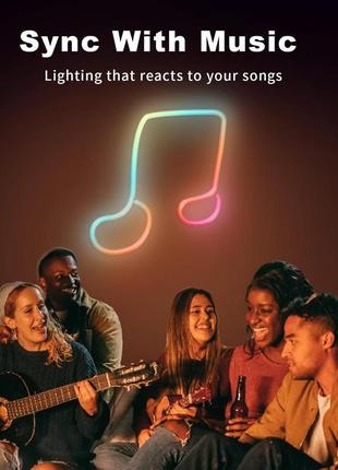Светодиодная лента 5 м, rgb-ic diy неоновый свет с управлением через wifi app,...