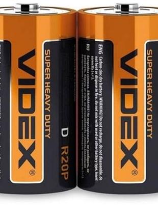 Батарейка videx r20 солевая ( 2 шт/уп )