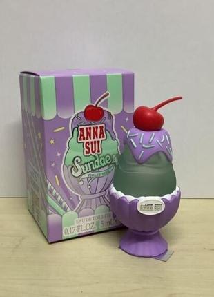 Anna sui sundae violet vibe - туалетная вода женская - 5 мл - миниатюра - оригинал