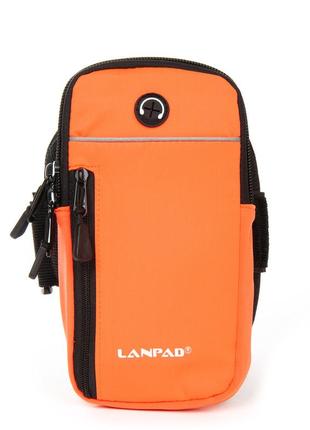 Сумка мужская на пояс нейлон lanpad 36011 orange спорт podium арт. 38997