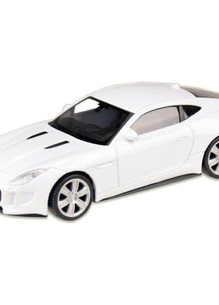 Машина металлическая jaguar f-type coupe welly 44049cw масштаб 1:43 белый , лучшая цена