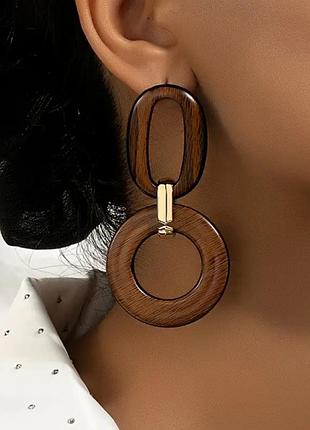 Сережки великі акцентні ланцюжки