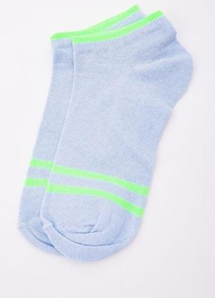 Жіночі короткі шкарпетки, блакитного кольору зі смужками, 167r221-1