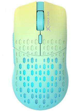 Мышь компьютерная игровая xtrike me gw-121gn 3200dpi беспроводная bluetooth бирюзовый