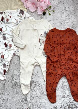 Слип/ человечек бренда george на кнопочках, ручки закрываются. размер: 0-1 мес., будет до 3-х мес.